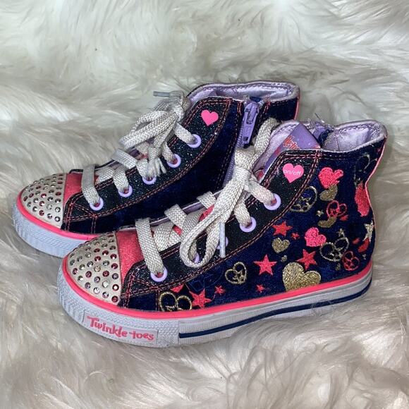 Skechers Twinkle Toes Pop Princess Light Up 12 - Picture 5 of 11
